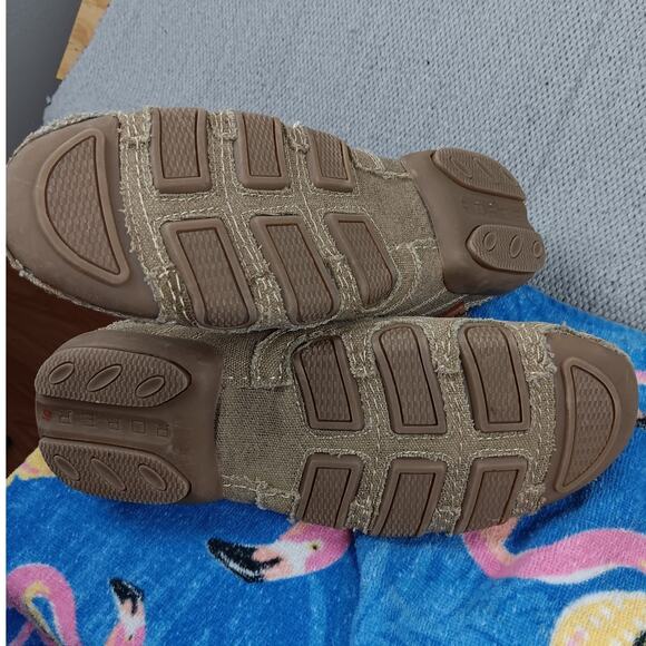 Roper Daisy Driving Moccasins Women's 9.5 Tan Canvas Southwestern Slip On - Picture 7 of 9